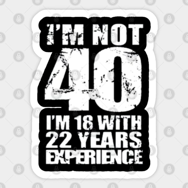 Vintage Aged to Perfection 40th Birthday Gift Sticker by tantodesign